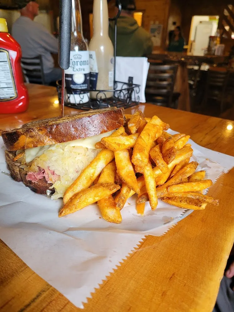 Rueben Sandwich with Beer Battered Fries